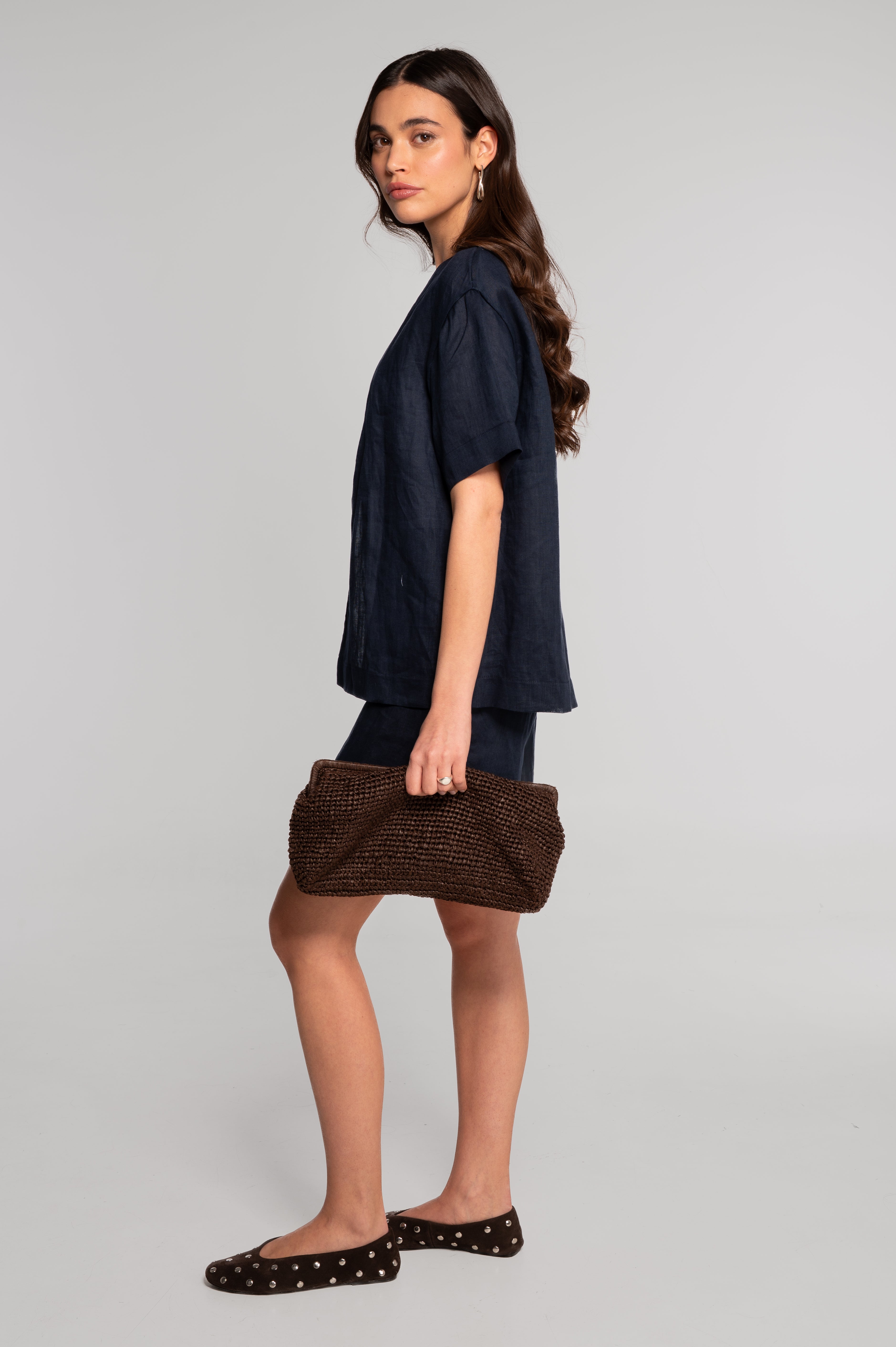 Linen kimono-style jacket 7742