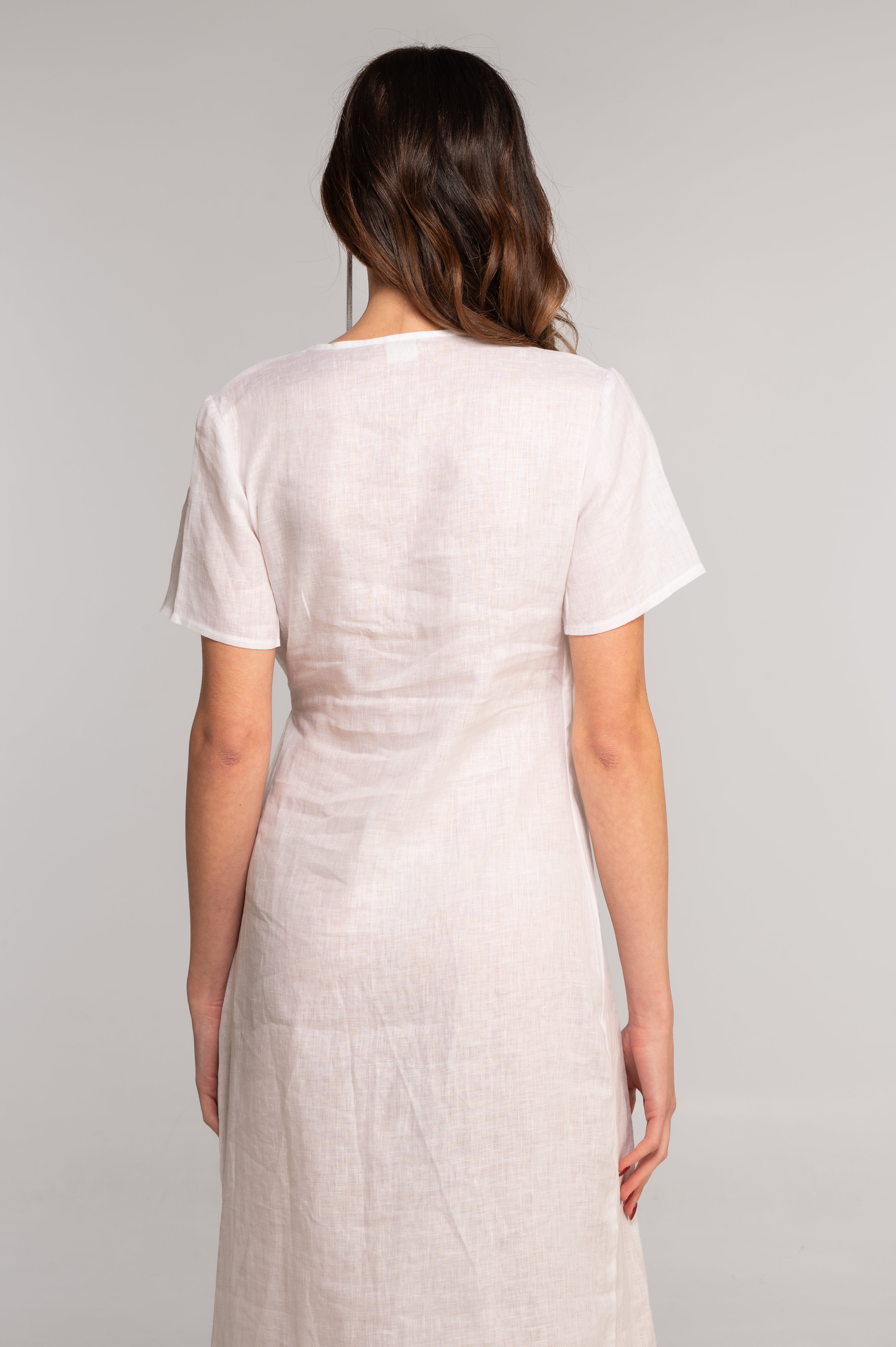 Linen wrap dress 7744