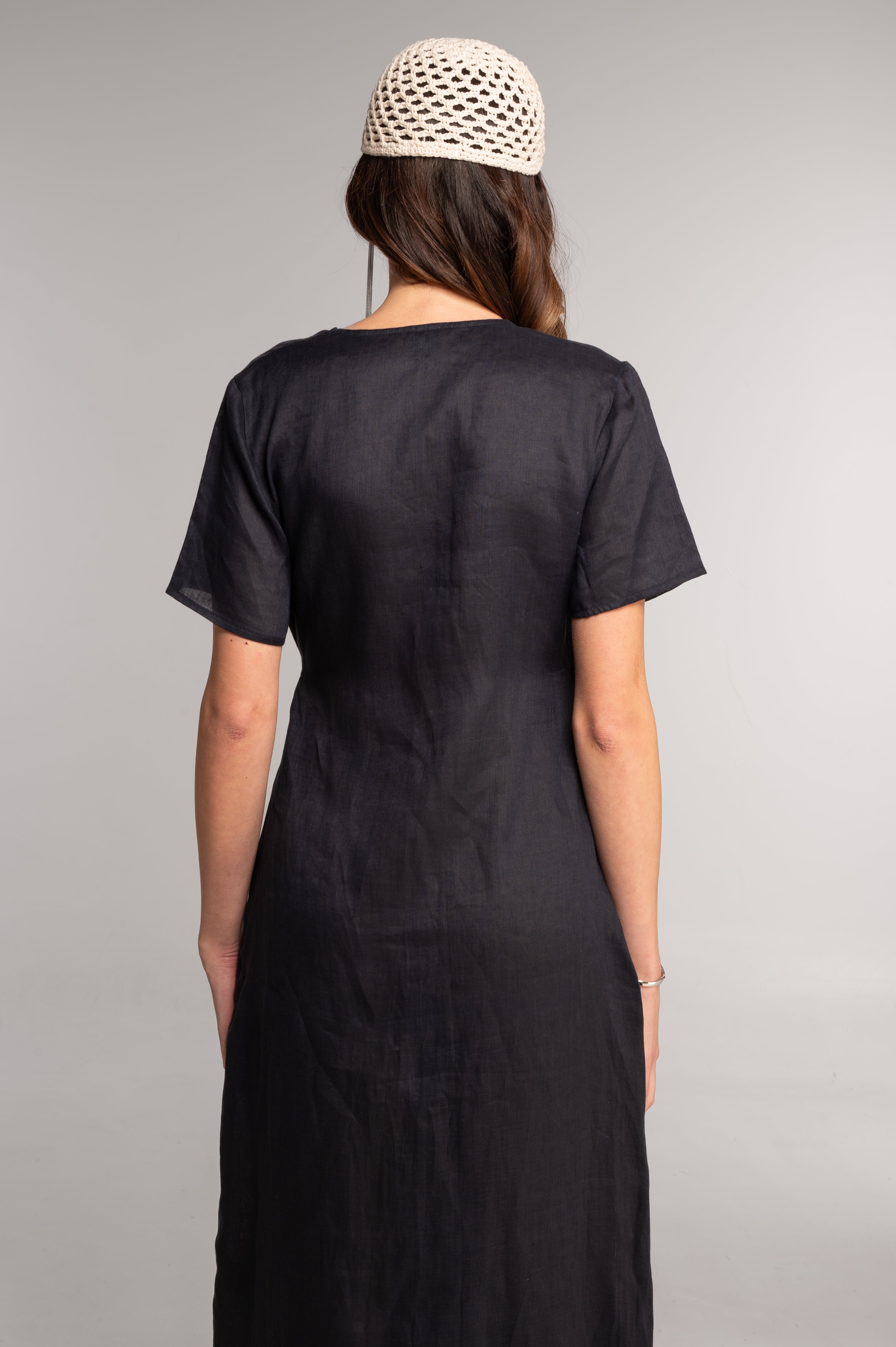 Linen wrap dress 7744