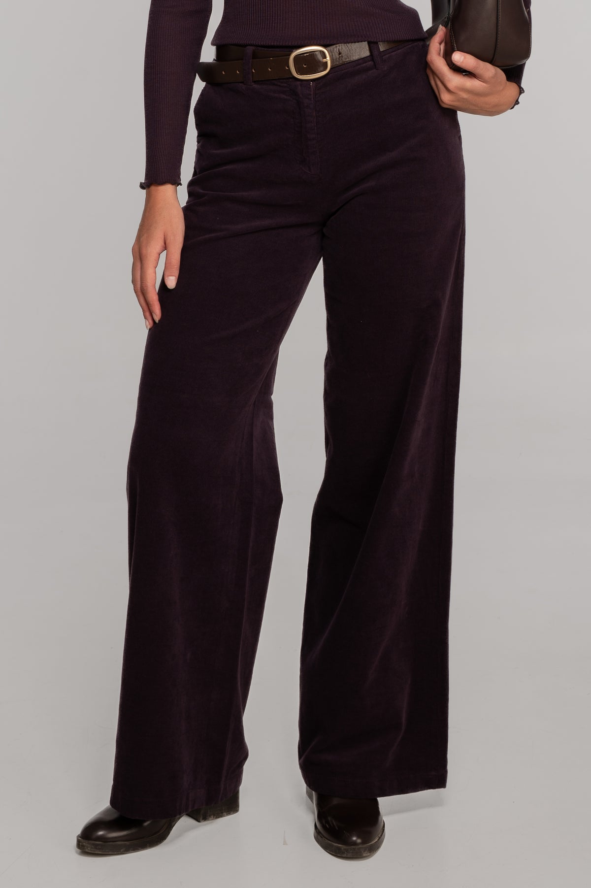 Corduroy wide-leg trousers 7895