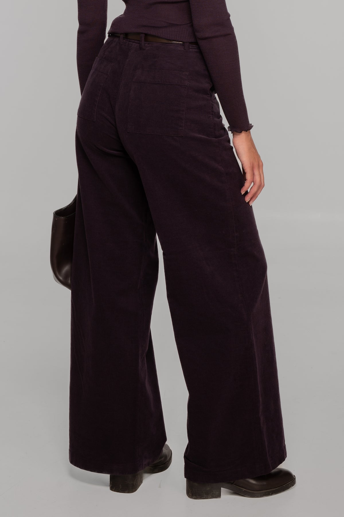 Corduroy wide-leg trousers 7895