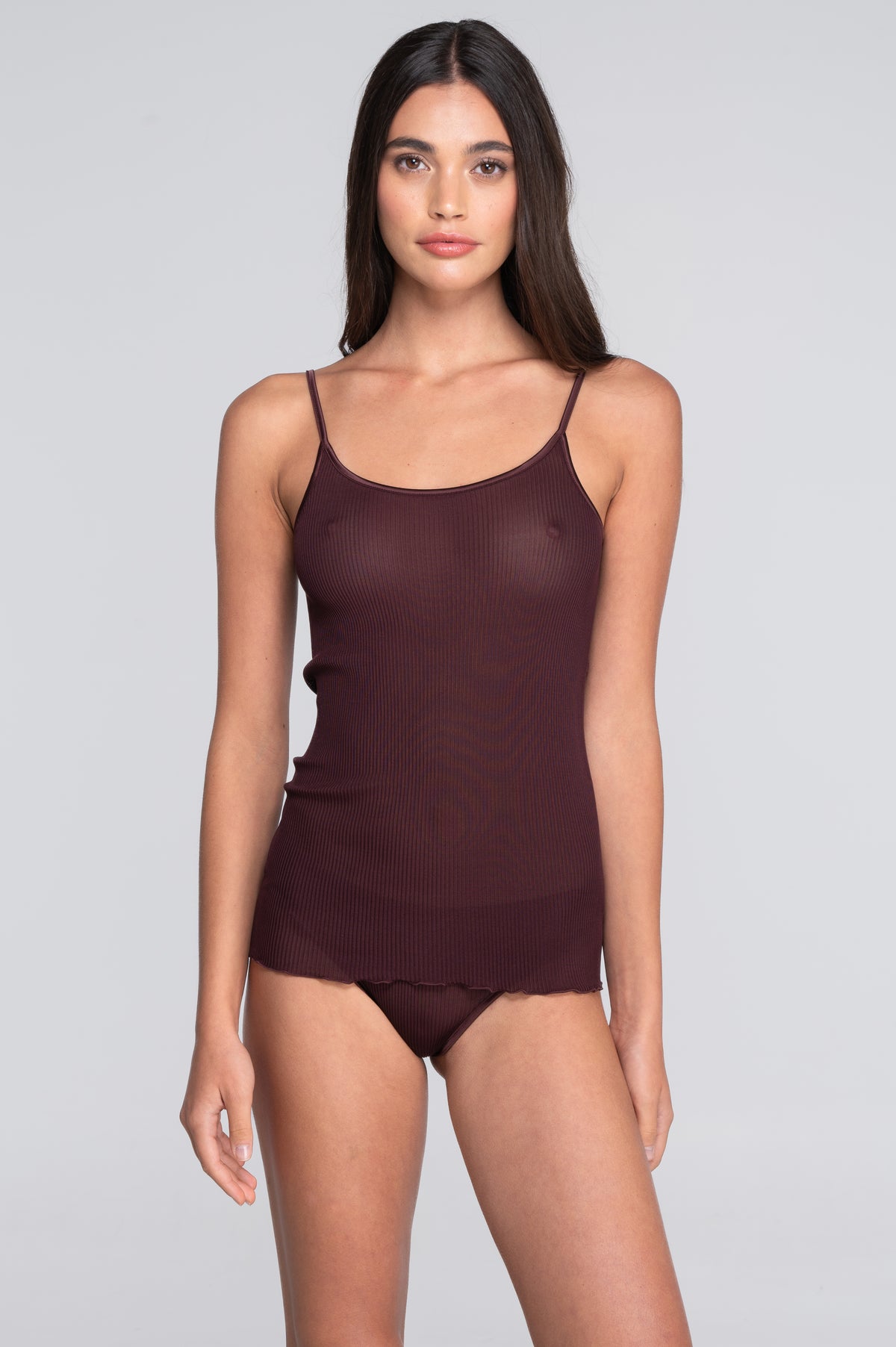 Top Spaghetti pure soie organza 9450