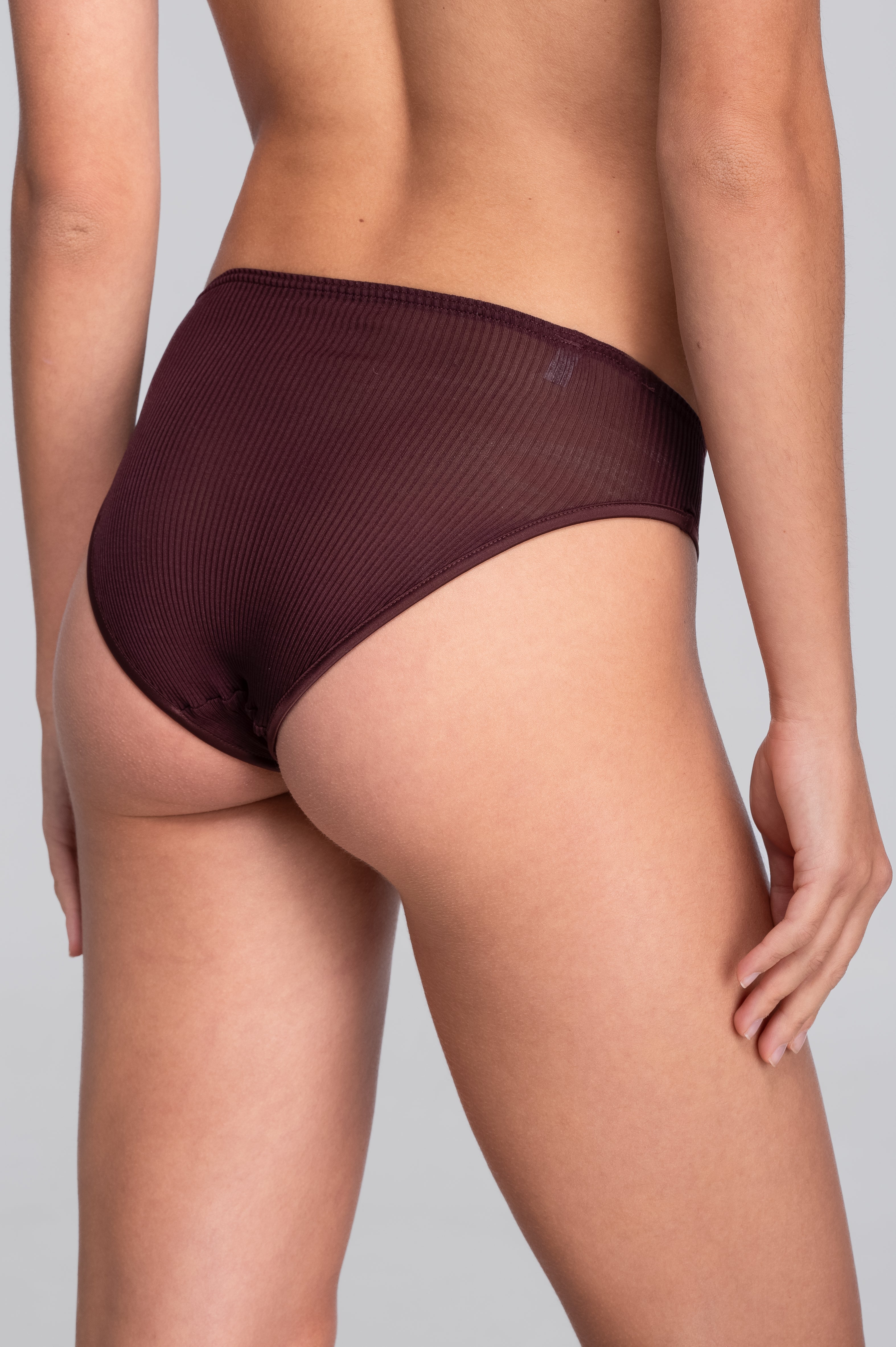 Slip donna vita media in pura organza di seta 9451