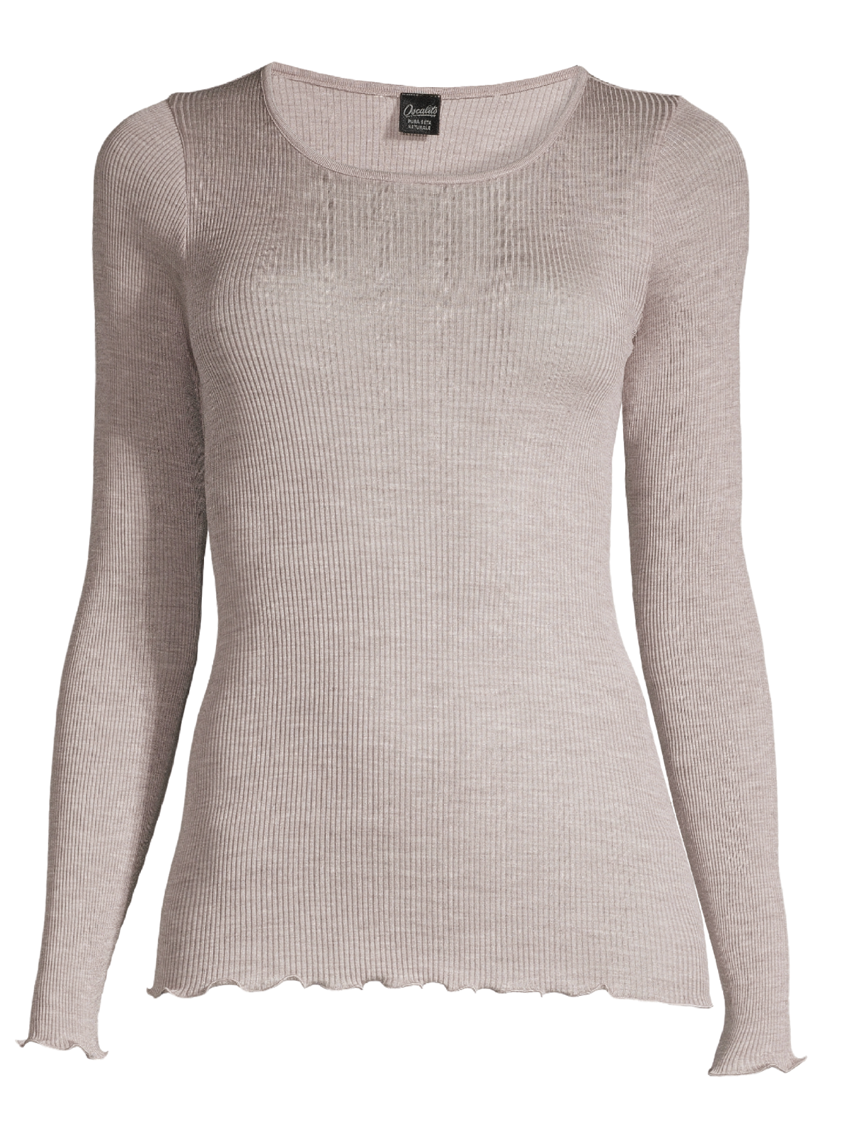 Long-Sleeved shirt in organzine silk 9515 - Oscalito