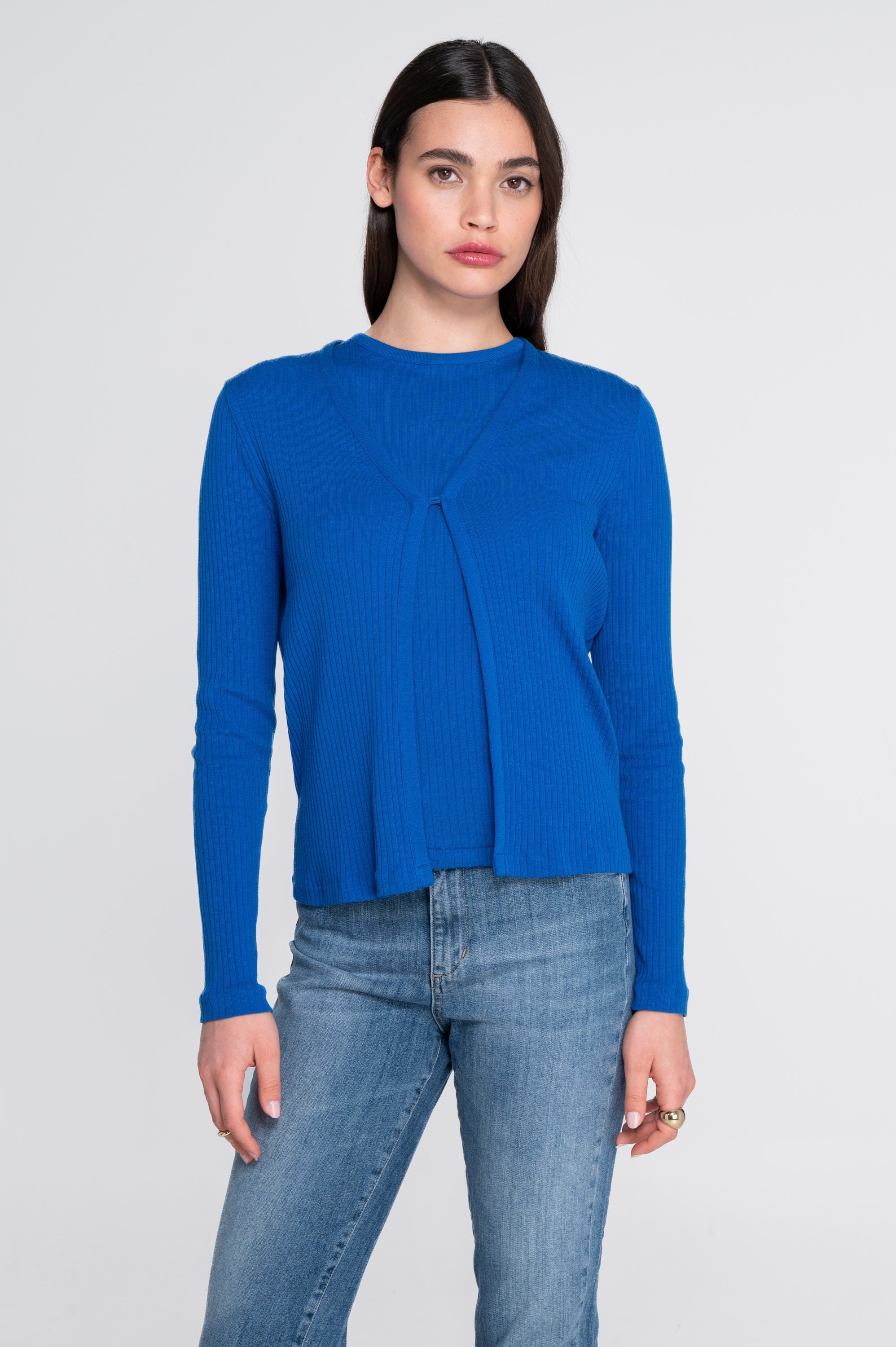 Cotton long sleeves cardigan 7564