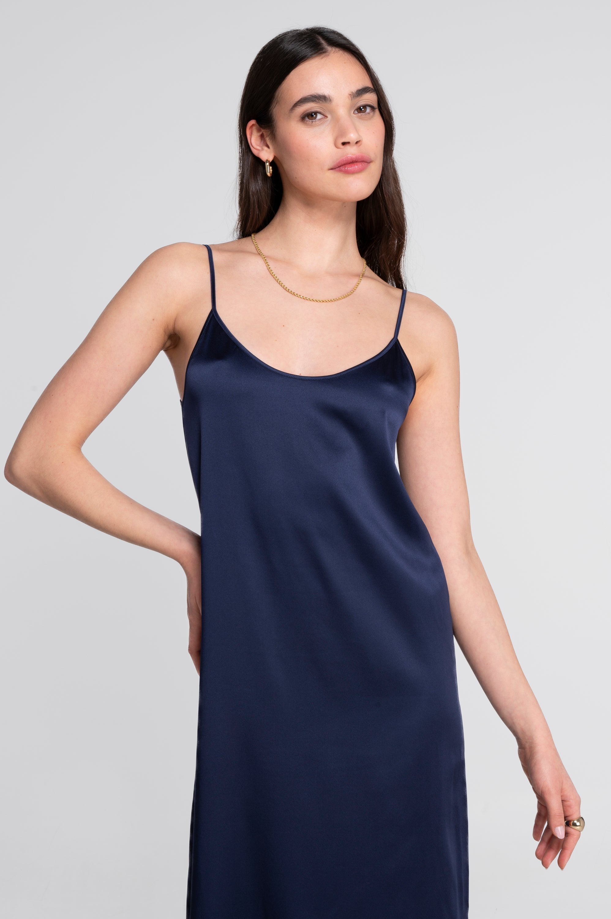 Sottoveste lunga in seta stretch 10311