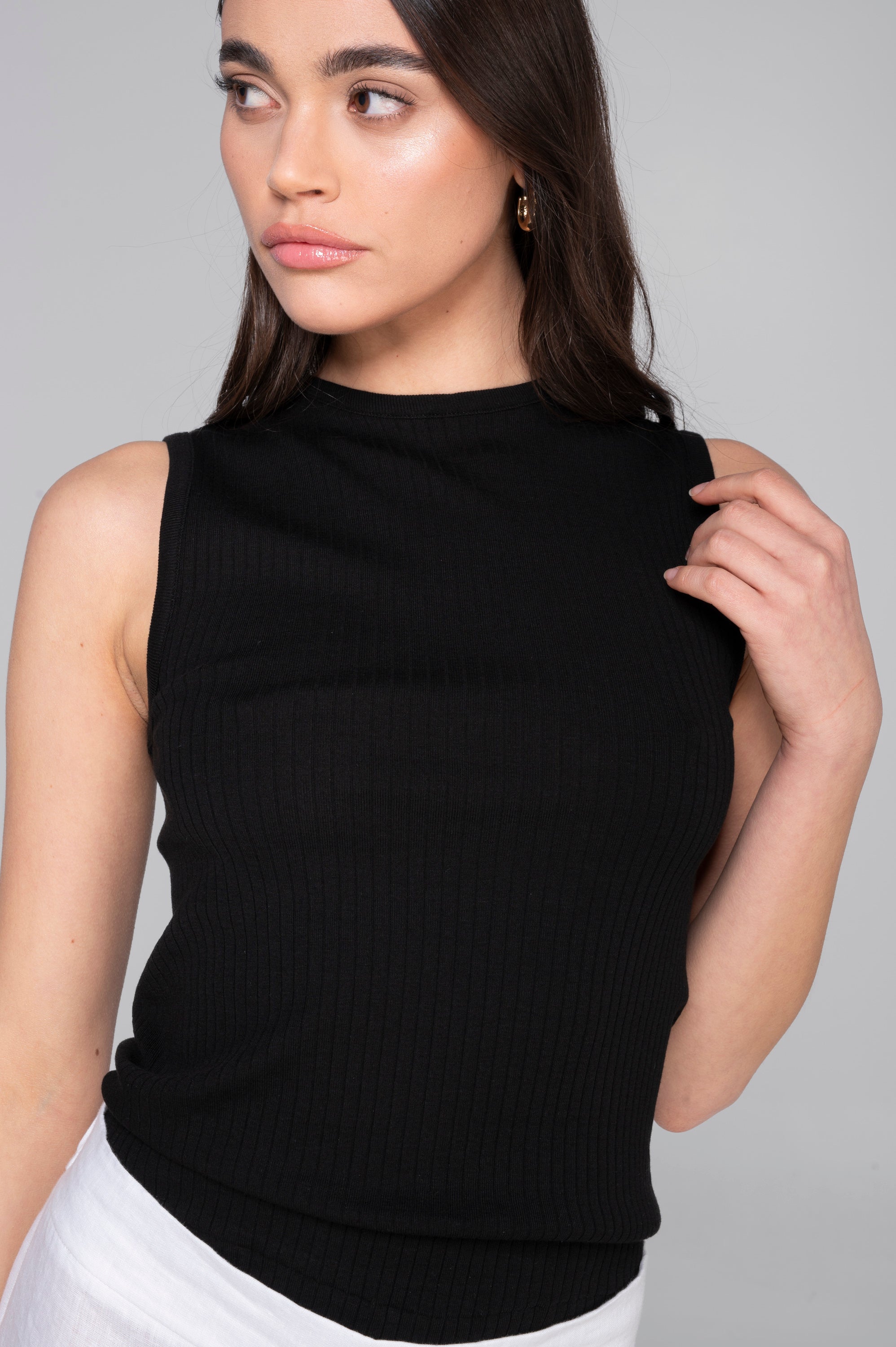 Cotton round neck top 7562