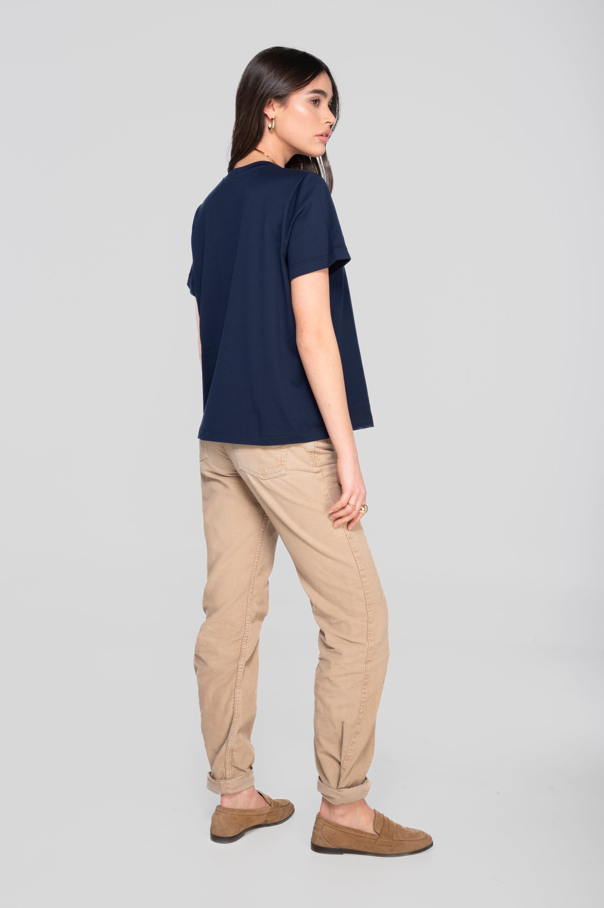 Round neck T-shirt in jersey cotton 409