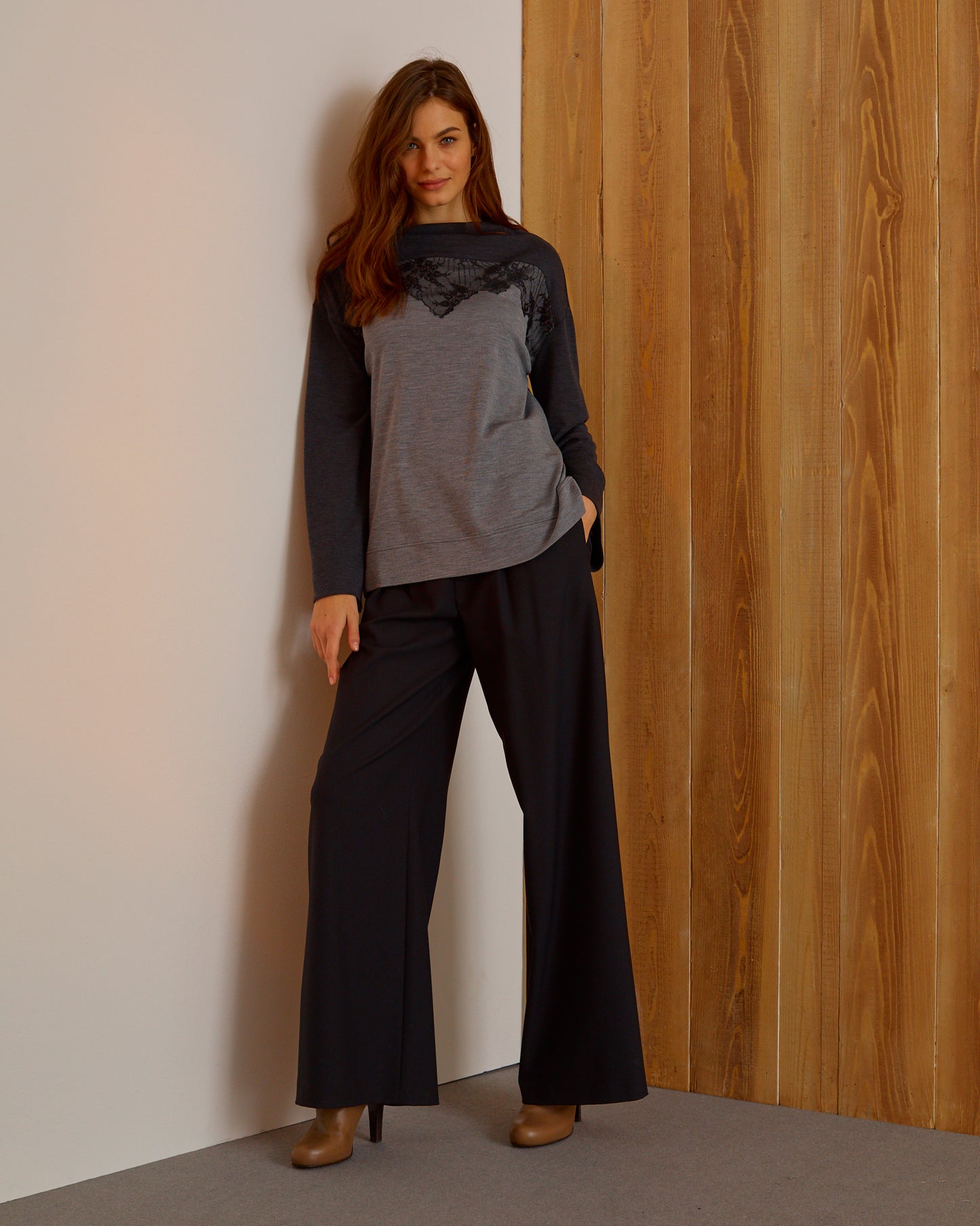 Long Sleeves Turtleneck Woman Wool & Silk 5670 - Oscalito
