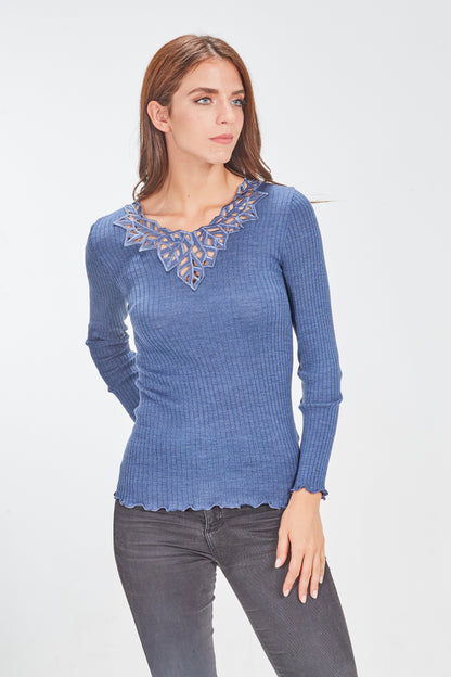 Longsleeves Woman Wool&Silk 5830 - Oscalito