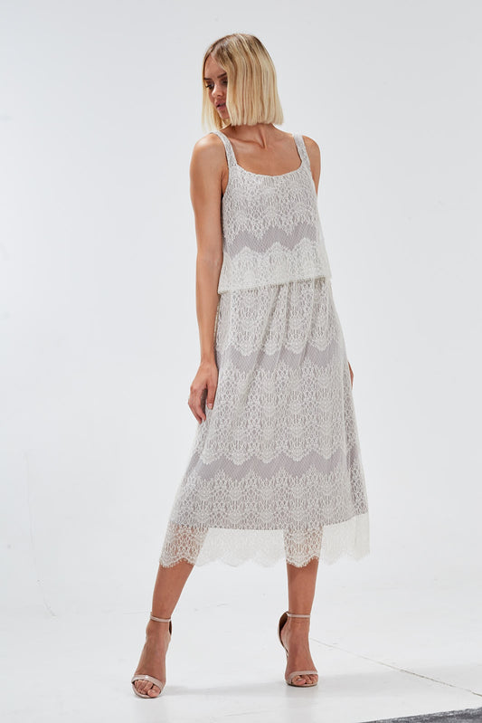 Lace Long Dress 5991 - Oscalito