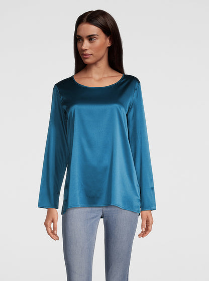 Longsleeves Shirt in Stretch Silk 10309 - Oscalito