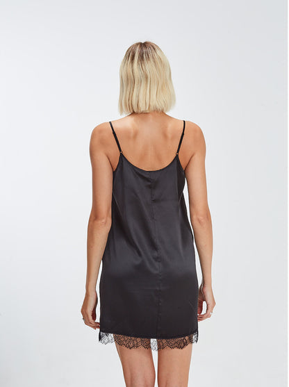 Backside Woman Black Babydoll