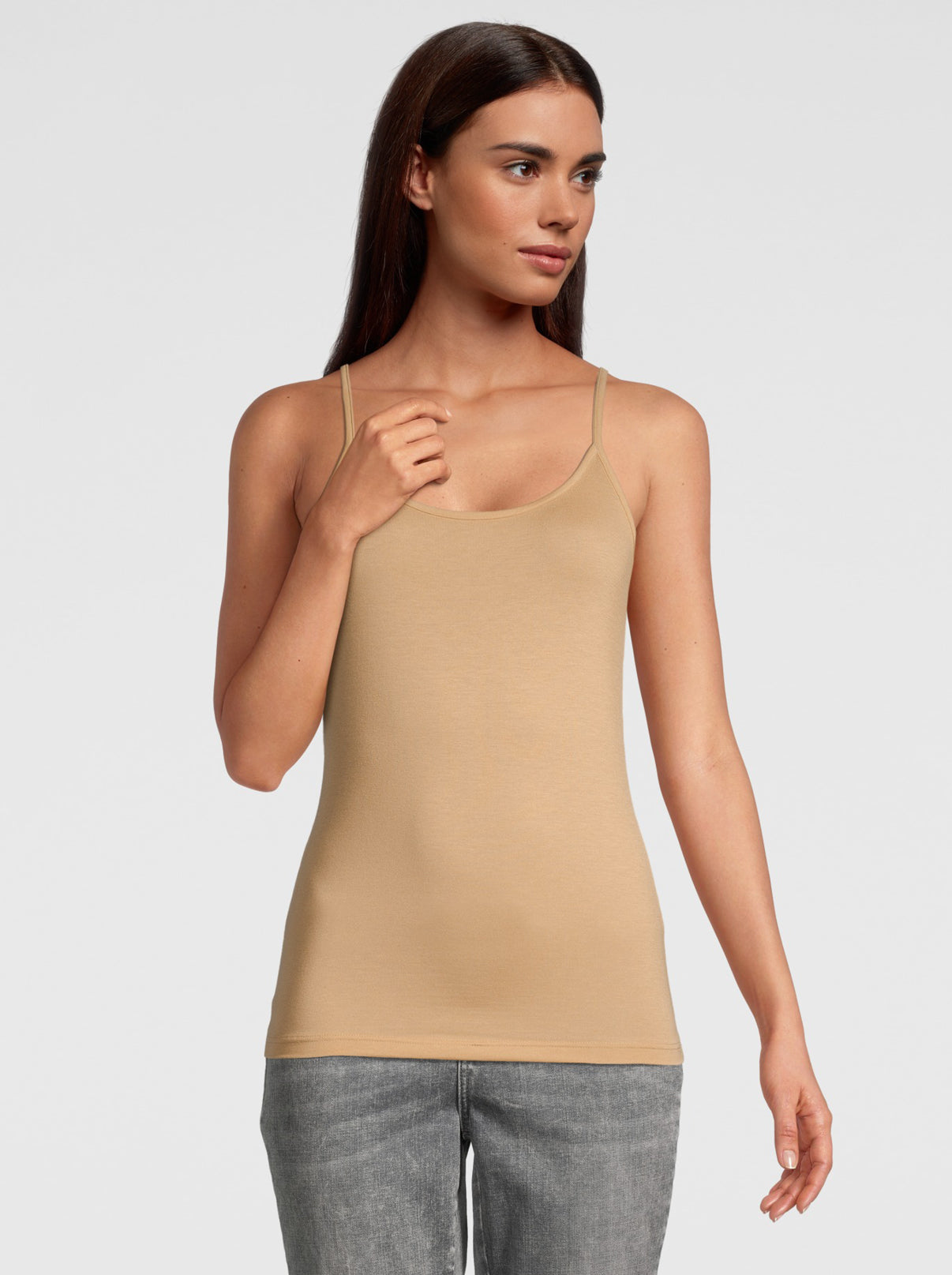 Front Woman Camel Top