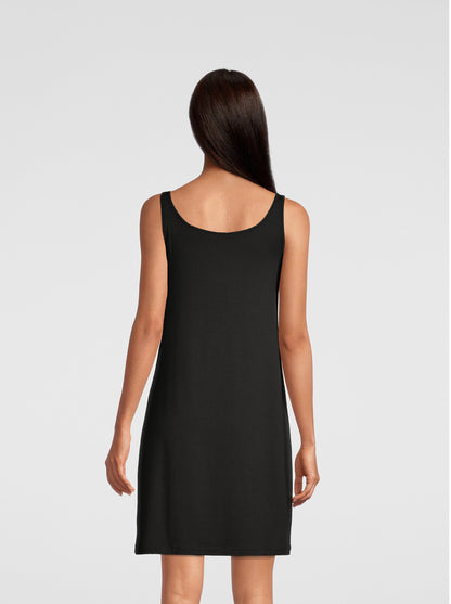 Back black mini dress in micromodal