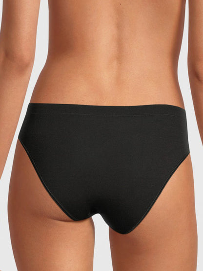 back black high rise briefs in micromodal