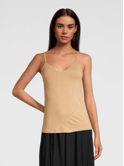 V neck Camisole Top in Micromodal 1231 - Oscalito