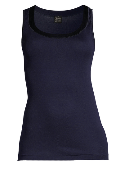 Filoscozia® Tank Top with satin edging 16122 - Oscalito