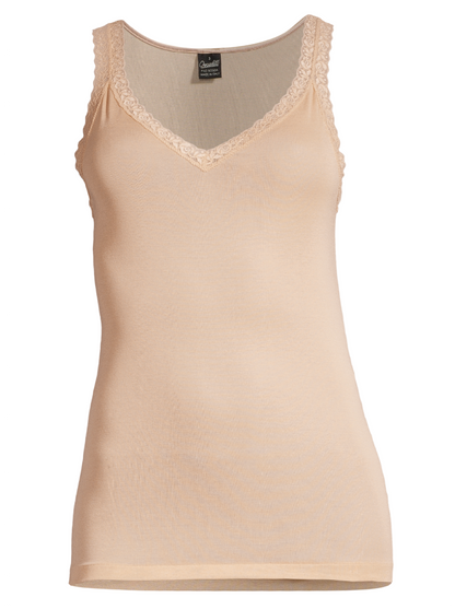 Filoscozia® Tank Top with leavers lace 314 - Oscalito