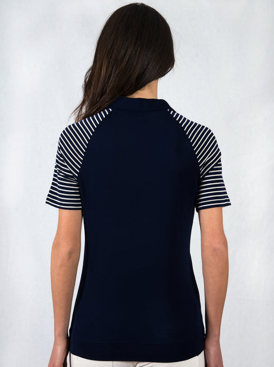 Back Filoscozia® Striped Sleeves T-Shirt