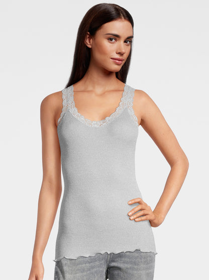 Lurex White Tank Top