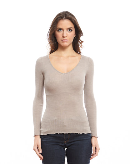 Longsleeves V neck shirt 3486 - Oscalito