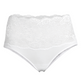 Woman white briefs in cotton with leavers lace
