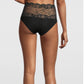 Back Black Briefs in cotton with leavers lace