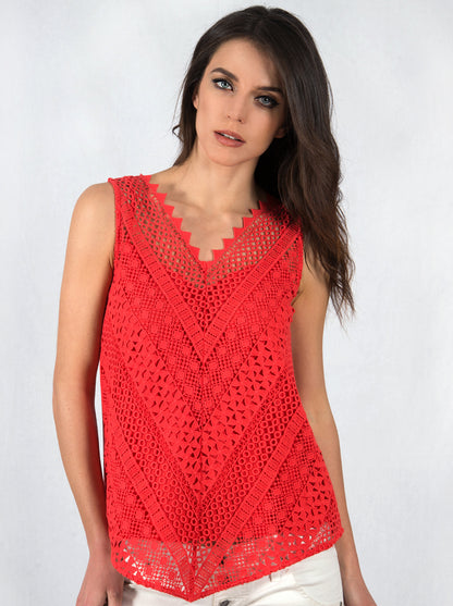 Tank Top Allover Macramé Cotton 4530 - Oscalito