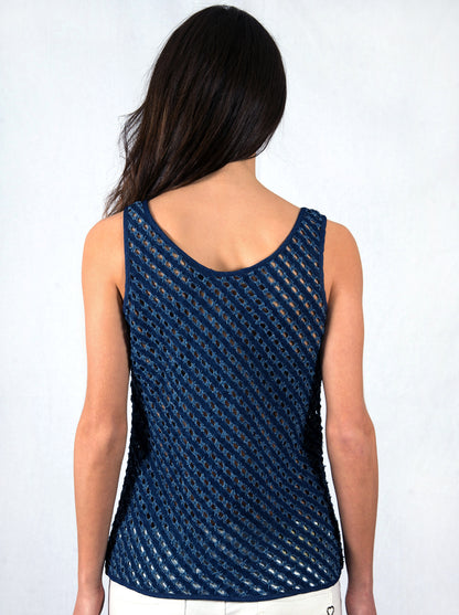 Tank Top Lasered Denim Cotton Blend 4600 - Oscalito