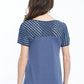 Back Filoscozia® T-shirt with Lasered Denim Details