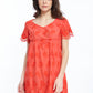 Short-sleeved Minidress in Cotton 4614 - Oscalito