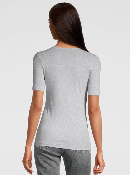 Back grey T-shirt made of pure Egyptian Makò cotton