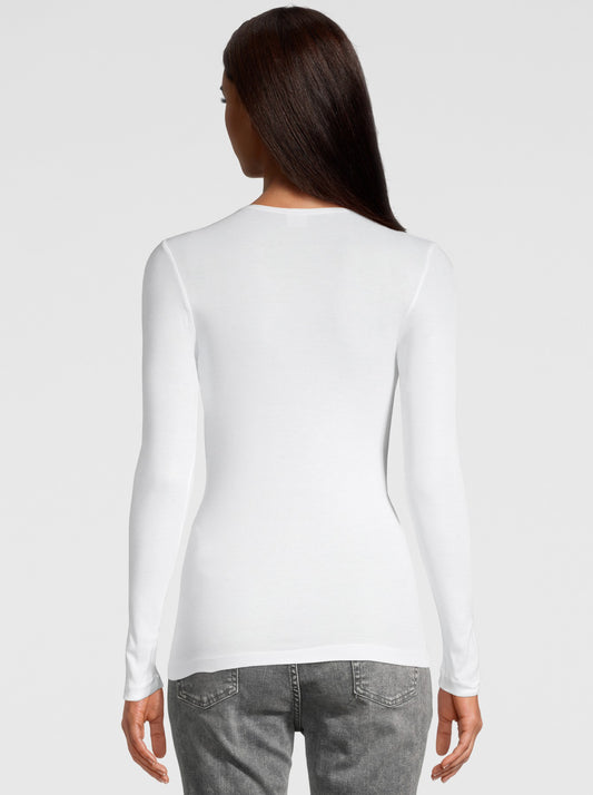 Back Woman White Cotton Shirt