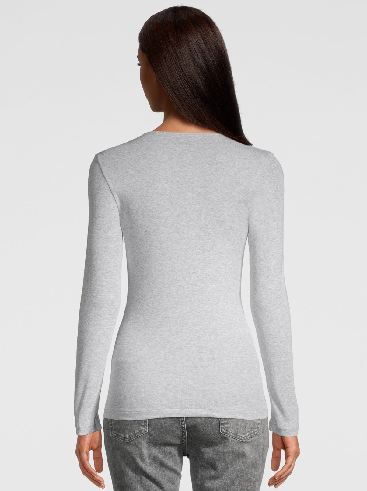 Back Woman Grey Cotton Shirt