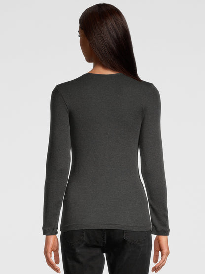 Back Woman Dark Grey Cotton Shirt