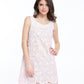 Woman mini dress in embroidered cotton