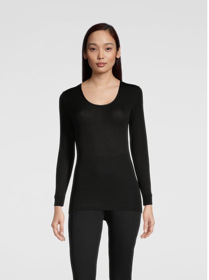 Black Filoscozia Long-Sleeved round neck Shirt