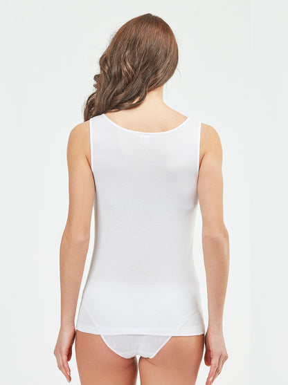 Cotton Tank Top with macramé 5692 - Oscalito