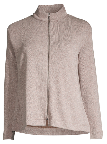 Jumper with zip in pure Makò Cotton 5901 - Oscalito