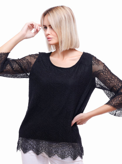 Micromodal Longsleeves with Chantilly 5992 - Oscalito