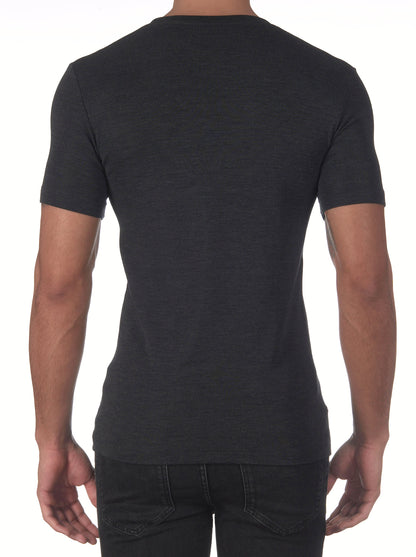 Wool and Silk V Neck T-Shirt 622 - Oscalito