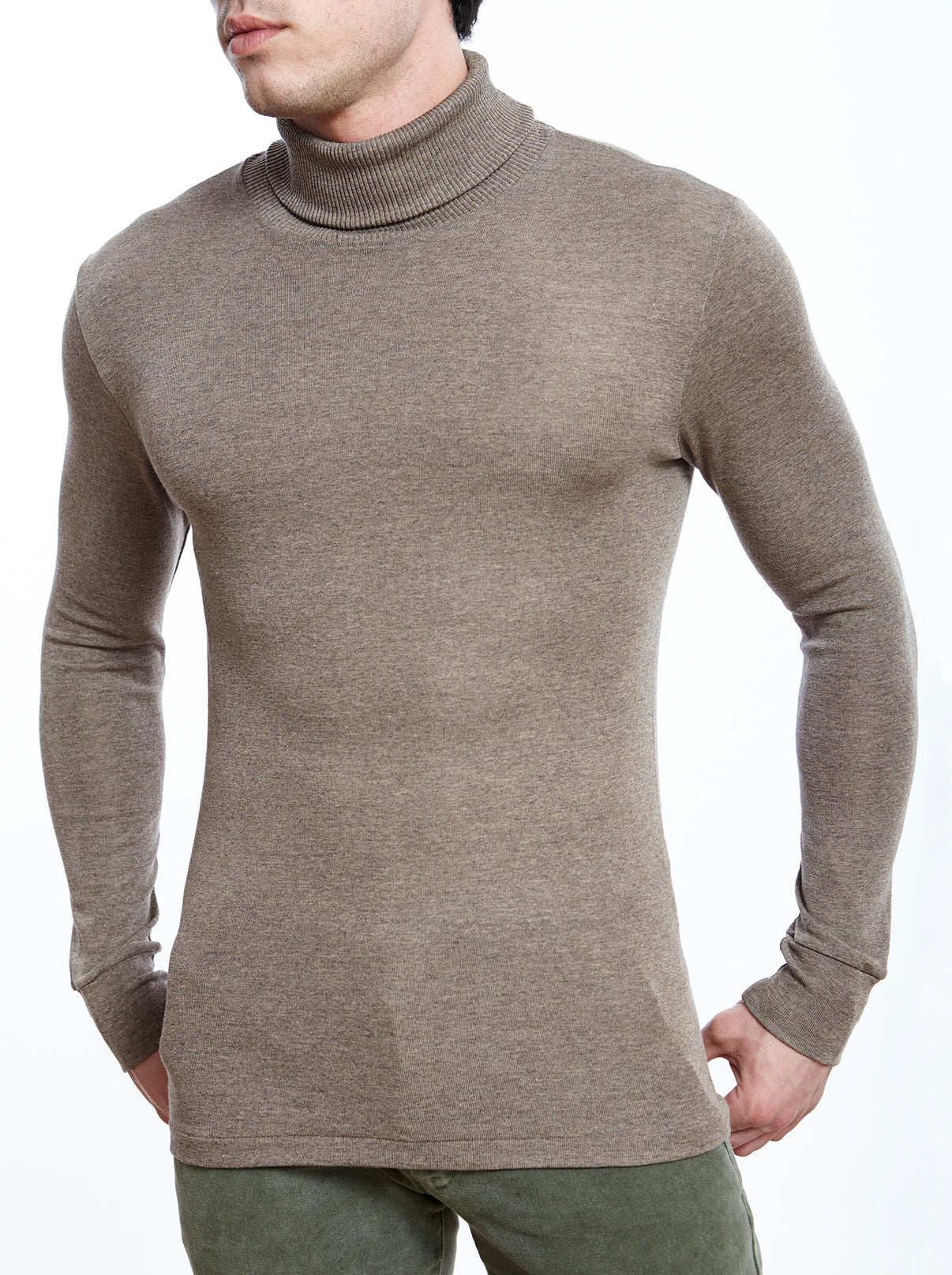 Grey Man longsleeves shirt in wool and silk