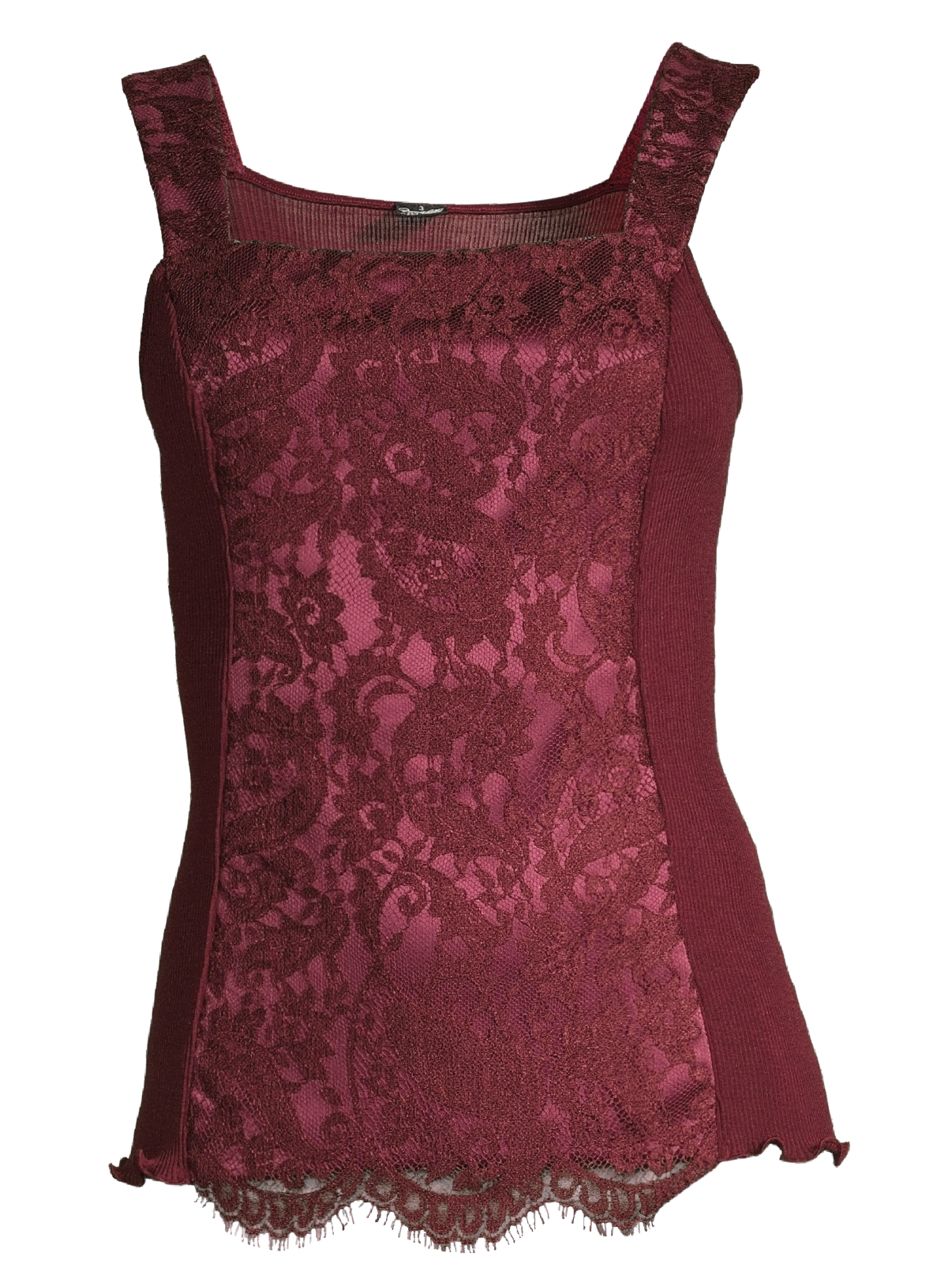 Top in Wool and Silk with allover Leavers Lace 6420 - Oscalito