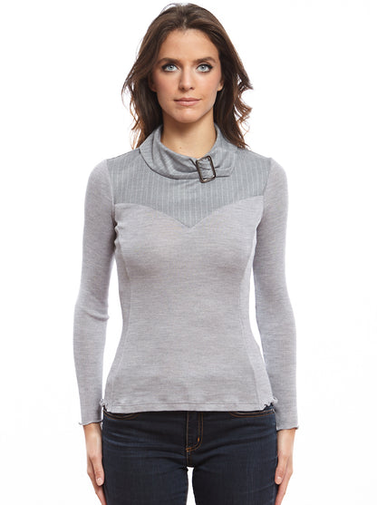Long Sleeves Shirt in Wool and Silk 8282 - Oscalito