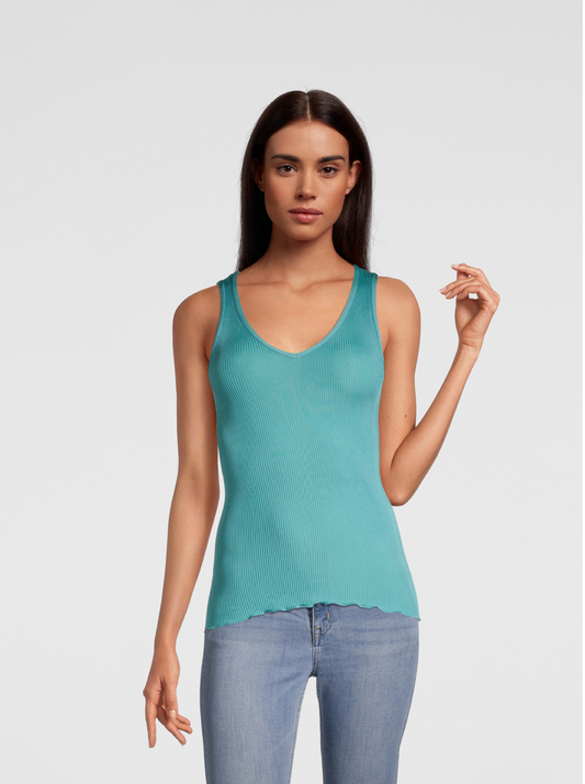 Front Woman Tank Top in Water green