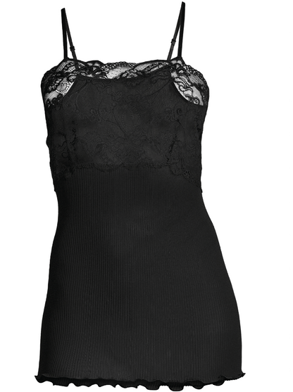 Pure Silk Camisole Top with Leavers Lace 9460 - Oscalito