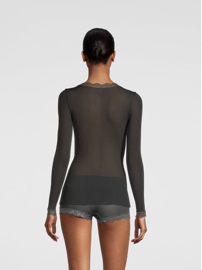 Grey Back Woman Long-sleeved shirt