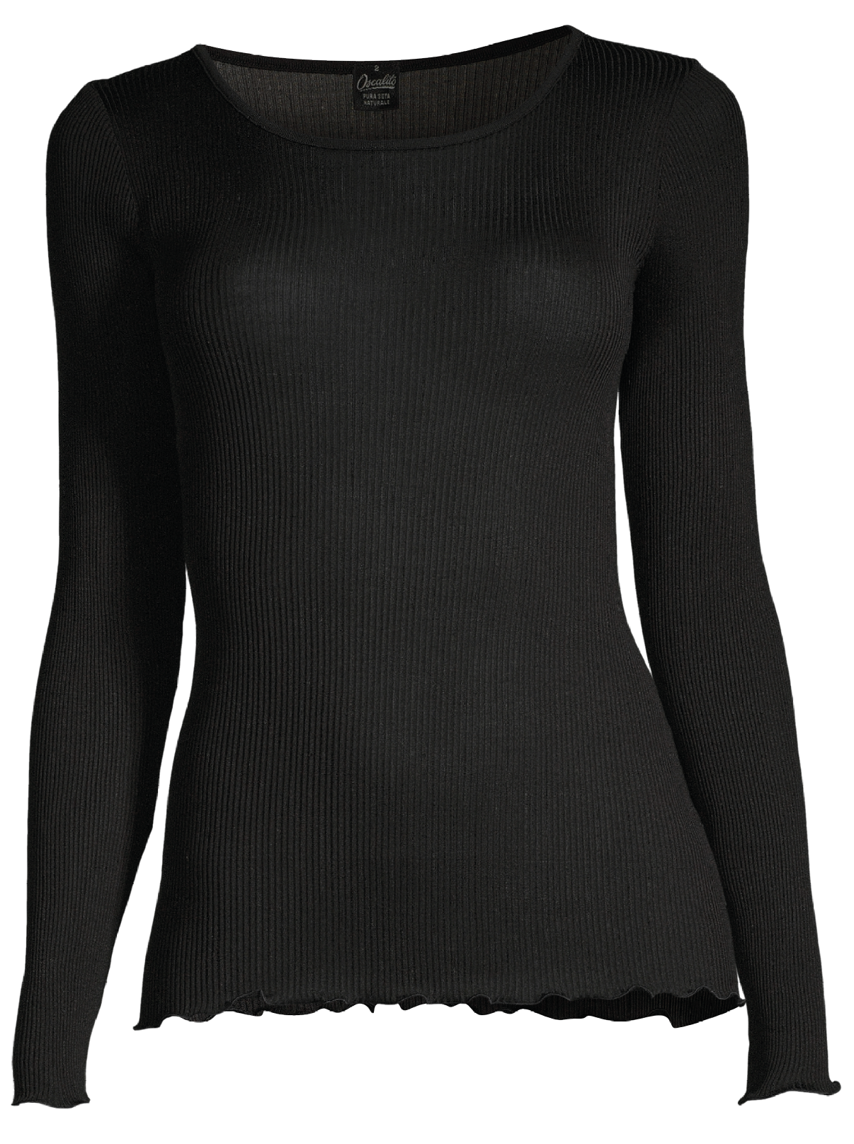 Long-Sleeved shirt in organzine silk 9515 - Oscalito