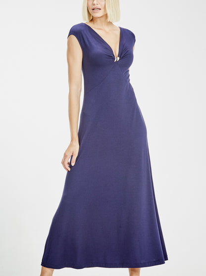 V Neck Sleeveless Maxi dress in Micromodal 1383 - Oscalito